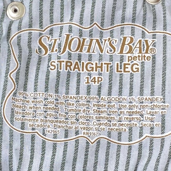 St John's Bay Women's size 14P Straight Leg Blue Denim Jeans (Fit like 12P) - Picture 5 of 7